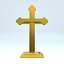 Crucifixo de mesa dourado