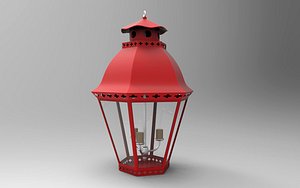 chinese lantern red 3D