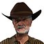 Vieil homme Cow-boy de ranch occidental moderne