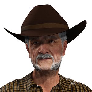 Old Man Modern Western Rancher Cowboy