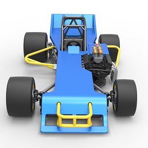 Diecast Supermodified front engine race car Scale 1 to 25 3D