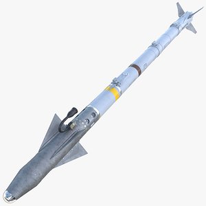 aim-9x sidewinder missile 3d model