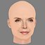 Michelle Pfeiffer Head - No Hair - Low poly head for game
