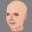 Michelle Pfeiffer Head - No Hair - Low poly head for game