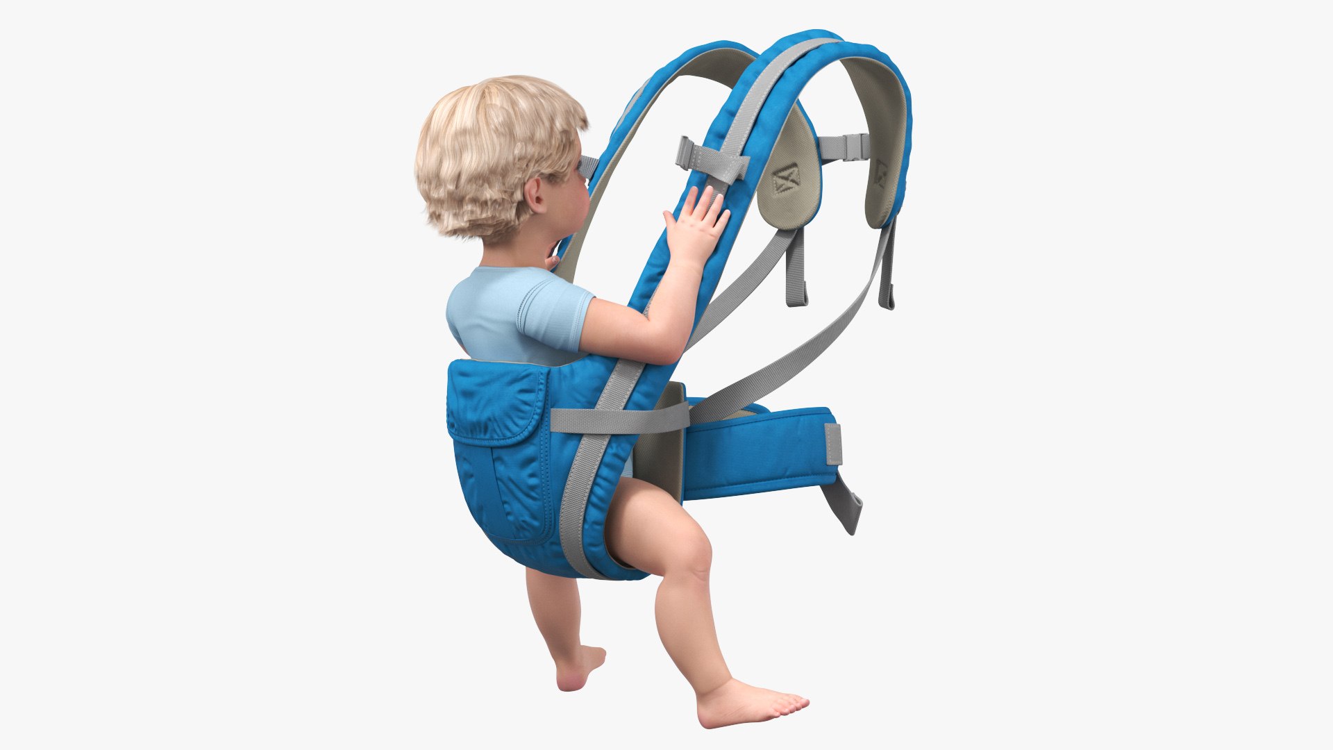 Toddler in Convertible Baby Carrier 3D model preview