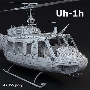 uh1h helicopter transport 3d obj