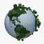 3d model planet earth green