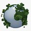 3d model planet earth green