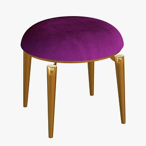 3D Stool Chair Gold Luxury