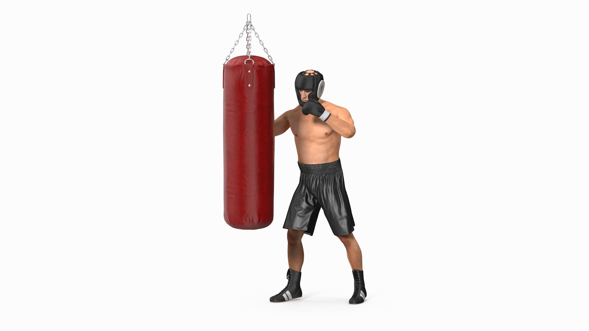 Boxer Training With Punching Bag 3D Model - TurboSquid 2385229