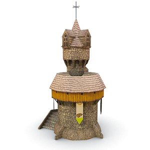 medieval church buildings 3d model