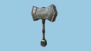 Medieval War Hammer 10 Metal - Fantasy Weaponry 3D