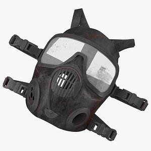 Bloody Police Riot Gear - Gas Helmet Laying