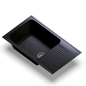 3D sink polygran f-19 black model