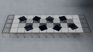 3D model Raised Floor 9 Type set