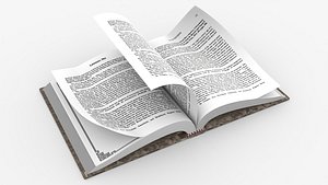Book Rigged and Animated 3D model