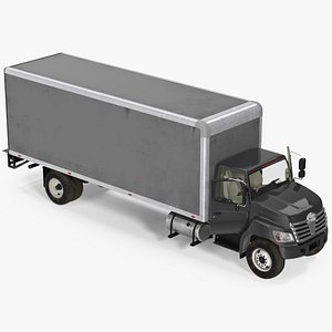 Cargo Box Truck Rigged for Maya 3D model