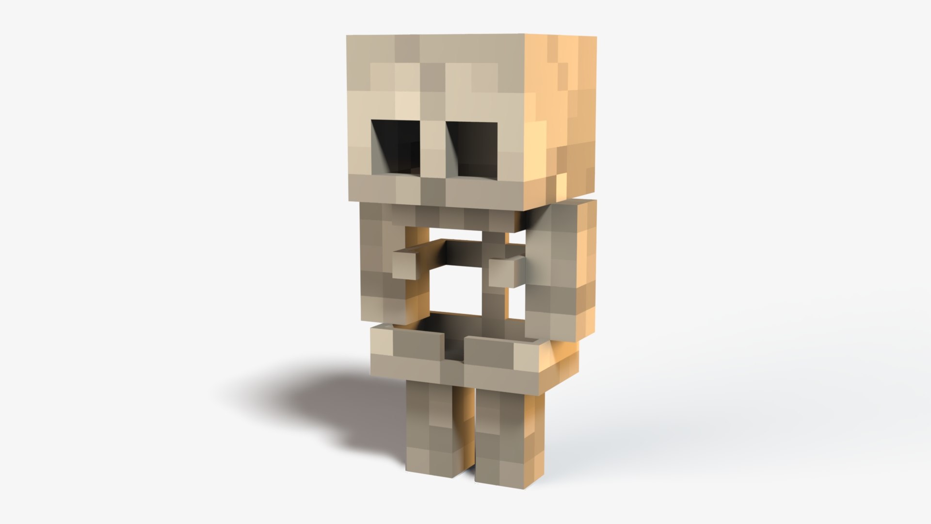 3D Minecraft Baby Skeleton - TurboSquid 2641554