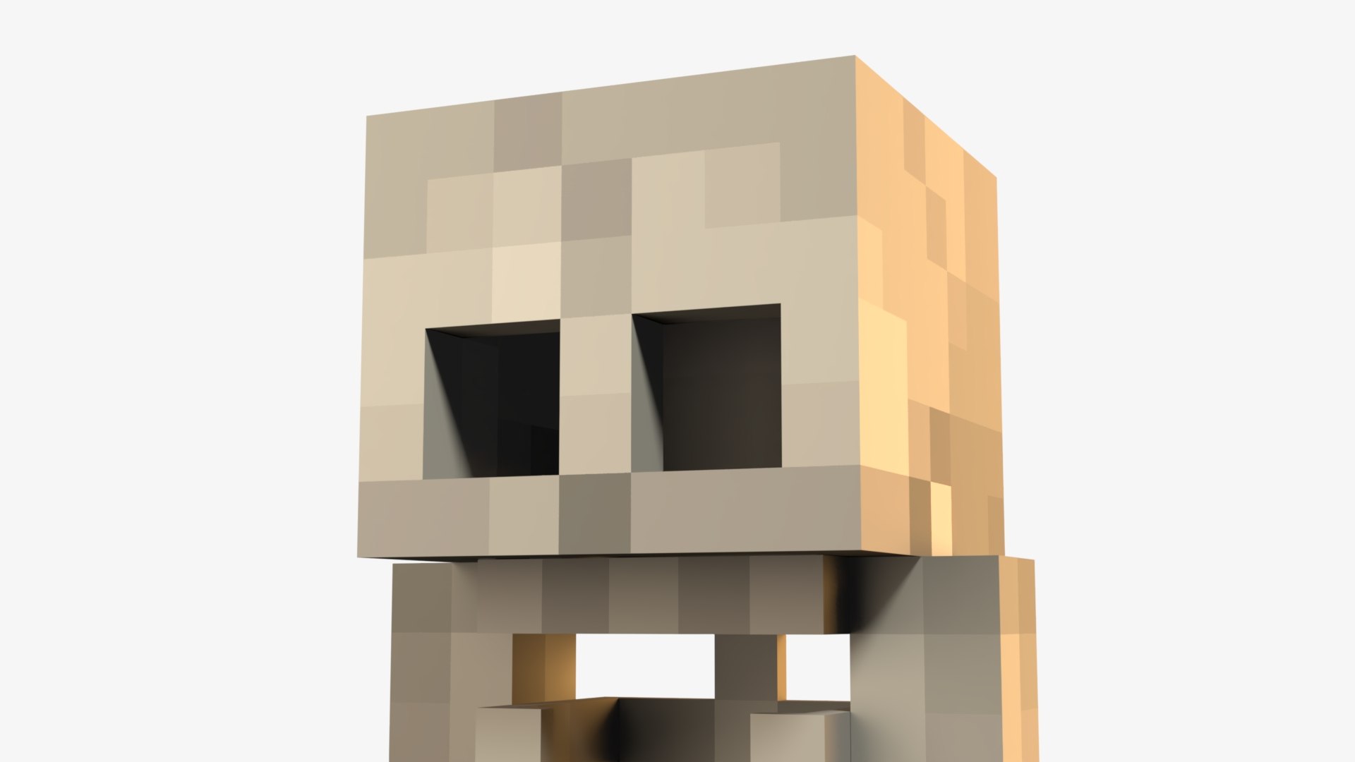 3D Minecraft Baby Skeleton - TurboSquid 2641554