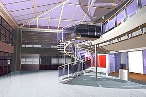 interior office 3d max