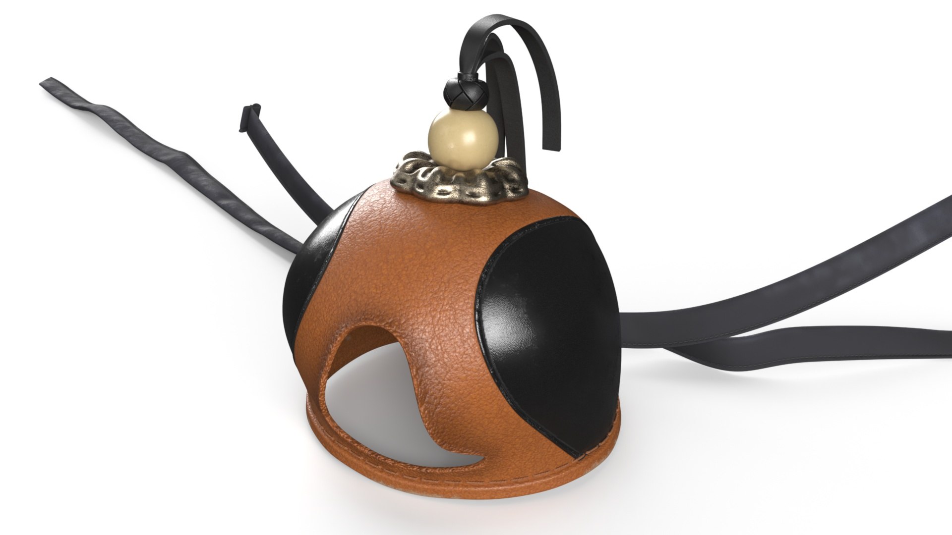 Falcon Hunting Hood Leather 3D model for industrial visualization, technical presentation, simulation, product rendering, and animation
