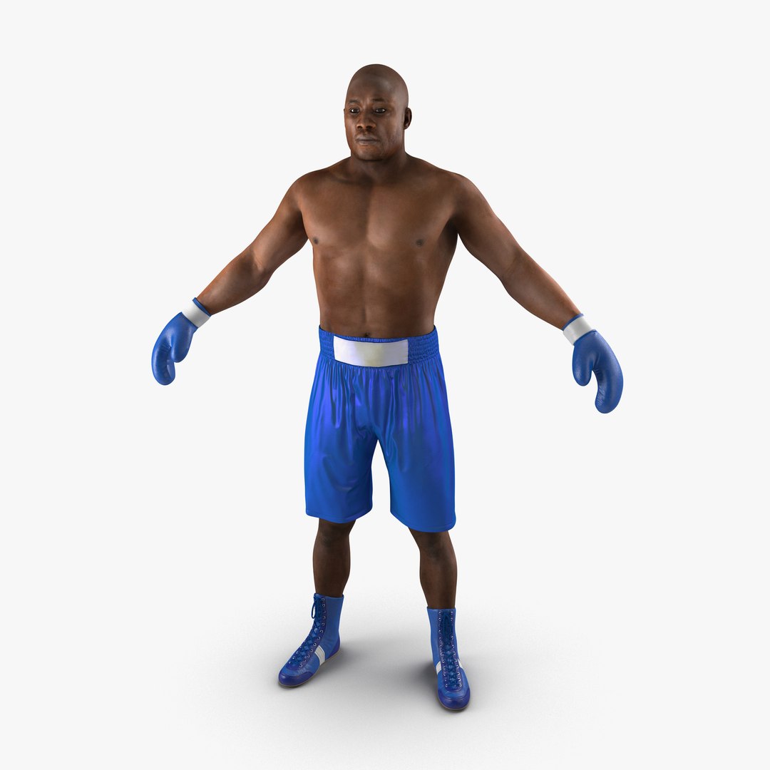 African American Boxer 2 3D model preview