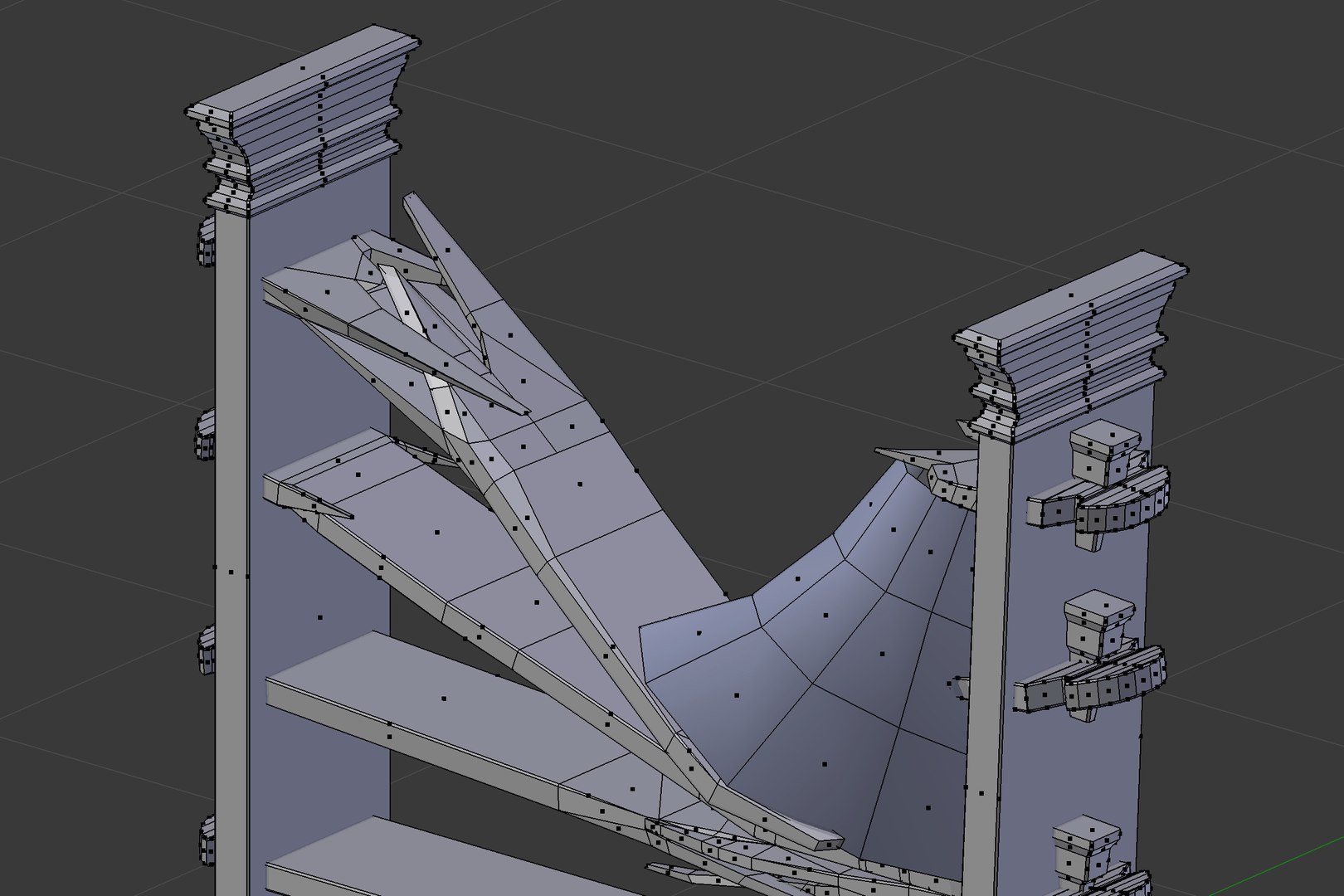 Broken Wooden Shelving With  3D TurboSquid 1963155