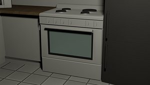 kitchen stove 3D