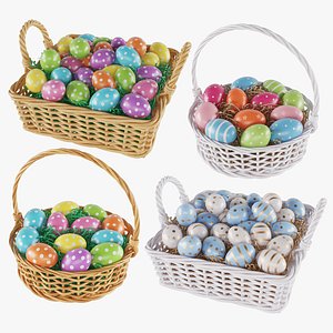Easter Eggs Basket Set model