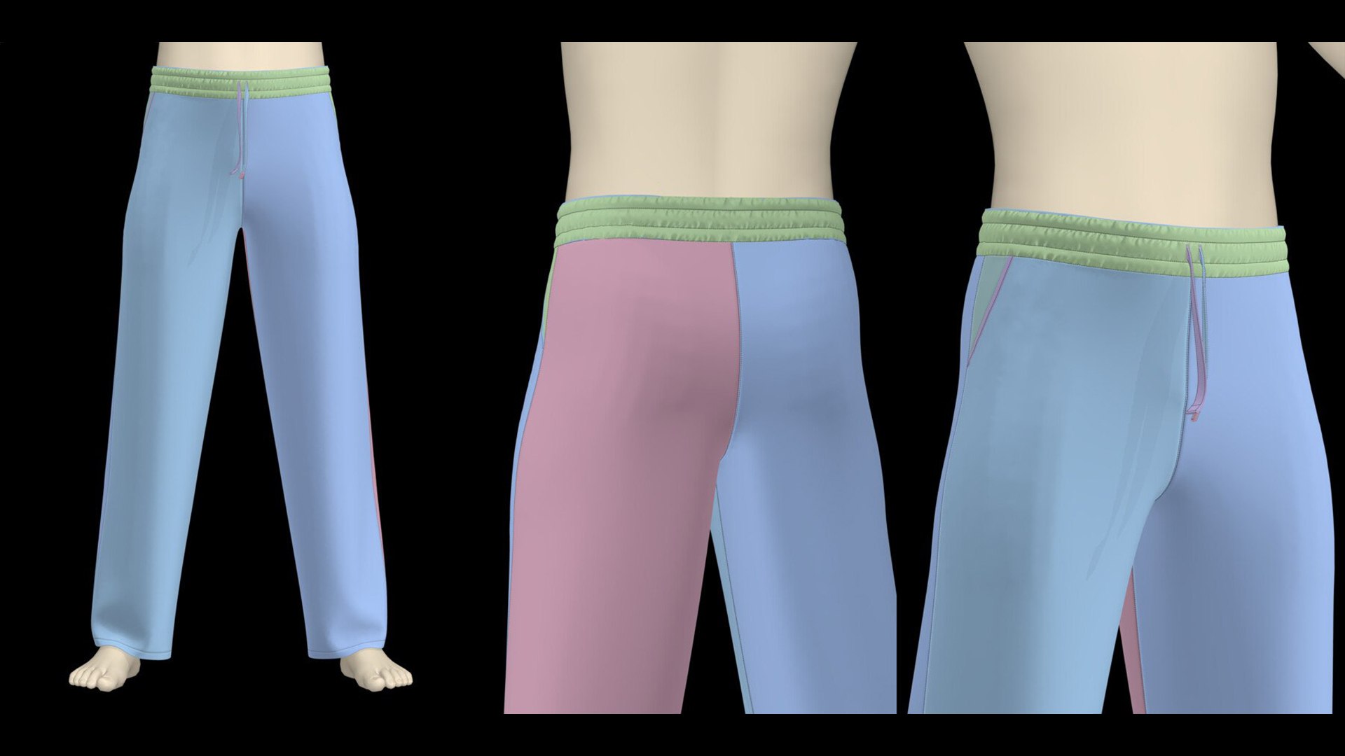 3D Male pants pack. Marvelous CLO 3D zprj projects. Genesis 8 avatar ...
