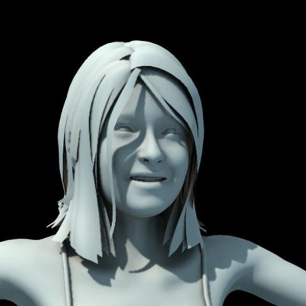 realistic female 3d model