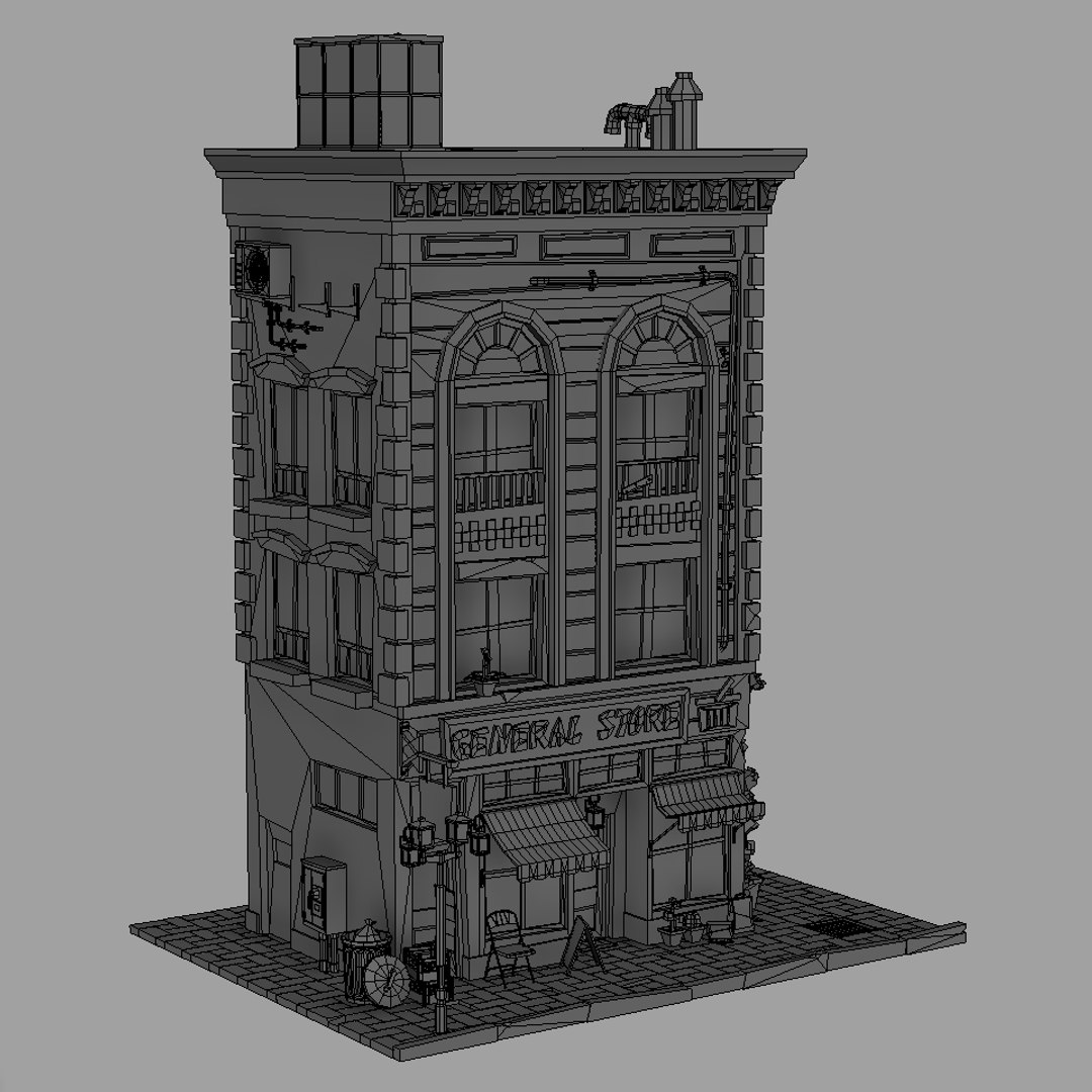 3D Low poly General Store 01 - TurboSquid 1991688