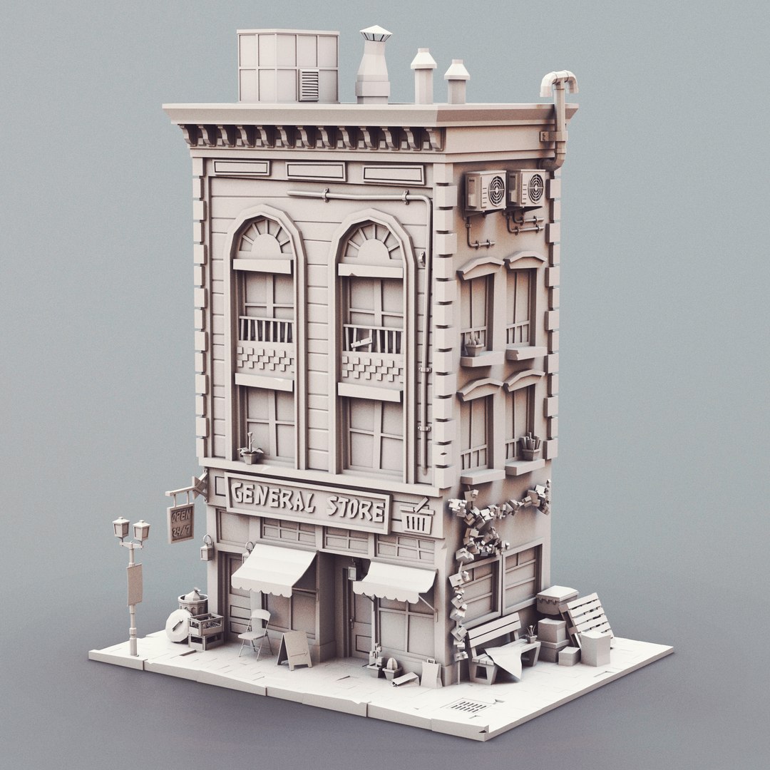 3D Low poly General Store 01 - TurboSquid 1991688