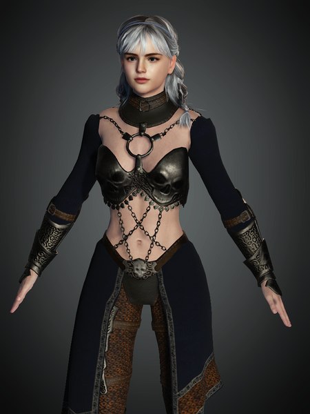 3D AAA Fantasy Female Character 01