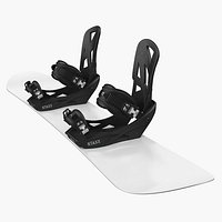 Snowboard with Staxx Bindings
