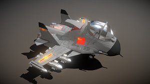 Cartoon Airplane J-15