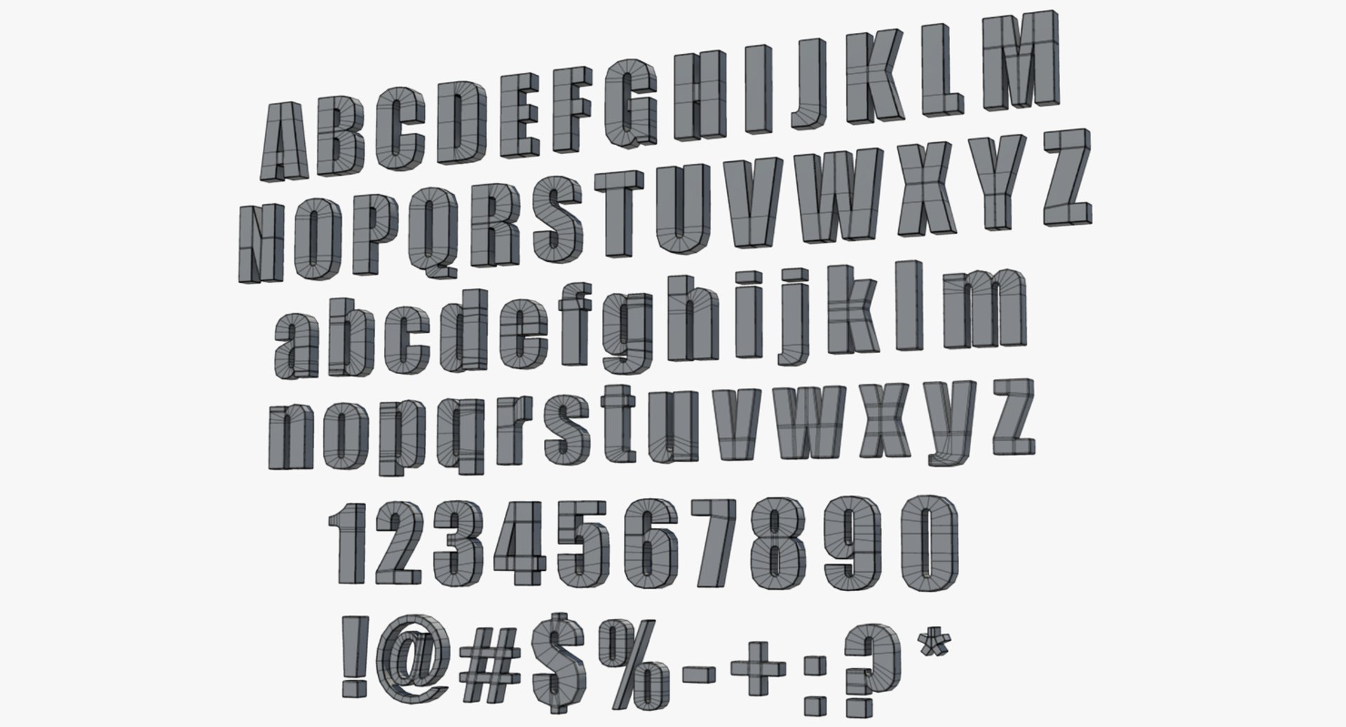 3d Letters Numbers Model vrogue.co