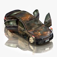 Wrecked Diplomatic Car