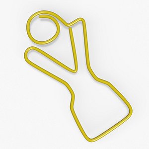 Slingshot Shaped Paper Clip 3D model