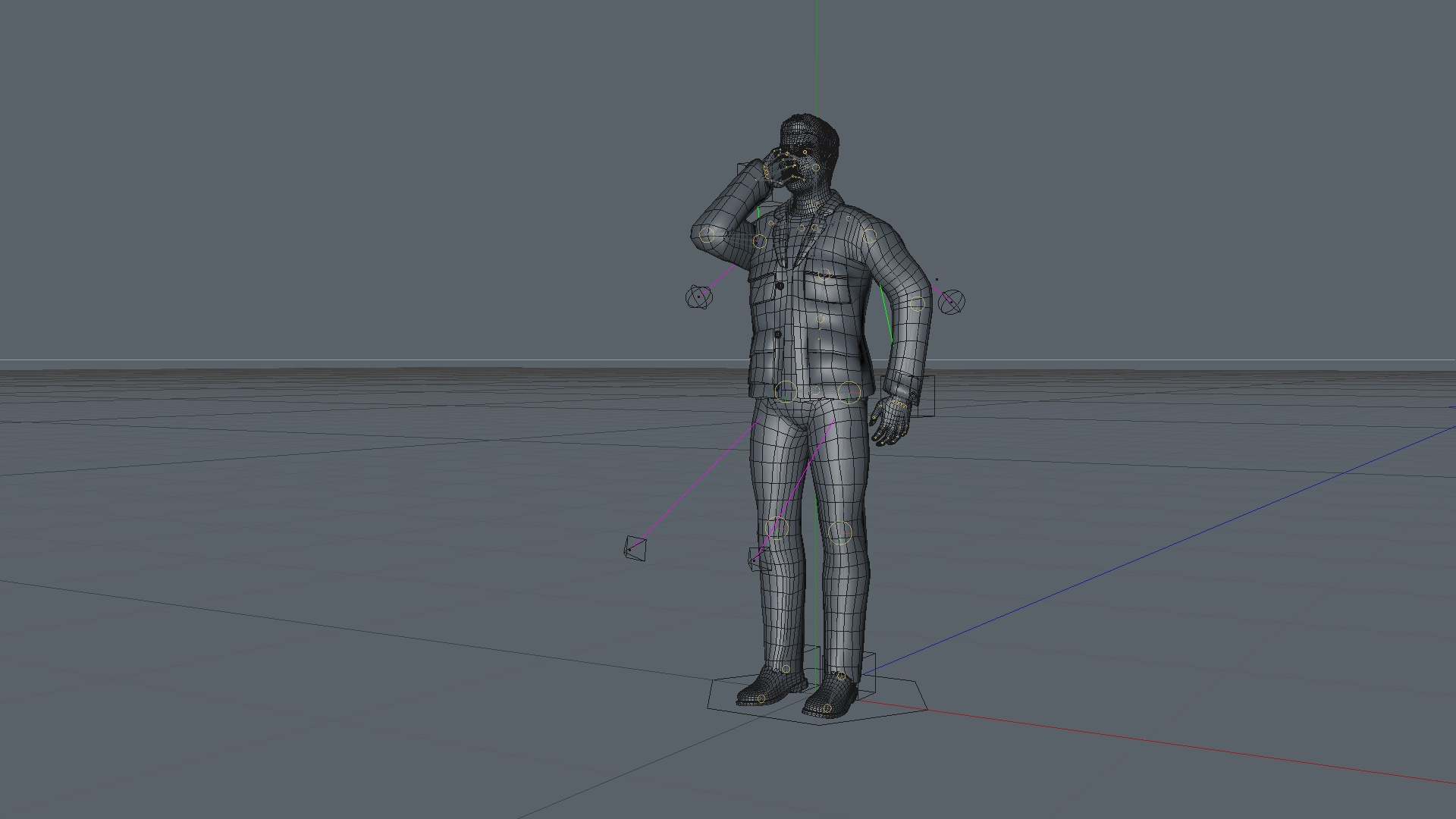 3D cartoon man walking casually. Illustration of a man walking on