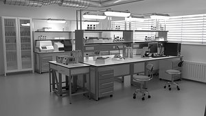 3D chemist laboratory lab model