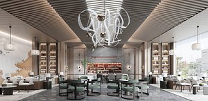 3D Hotel Lobby Interior-A7