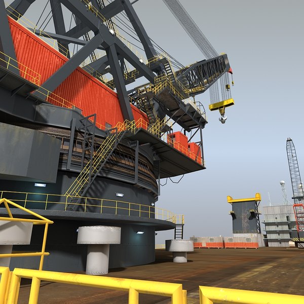 3d model dual crane vessel format