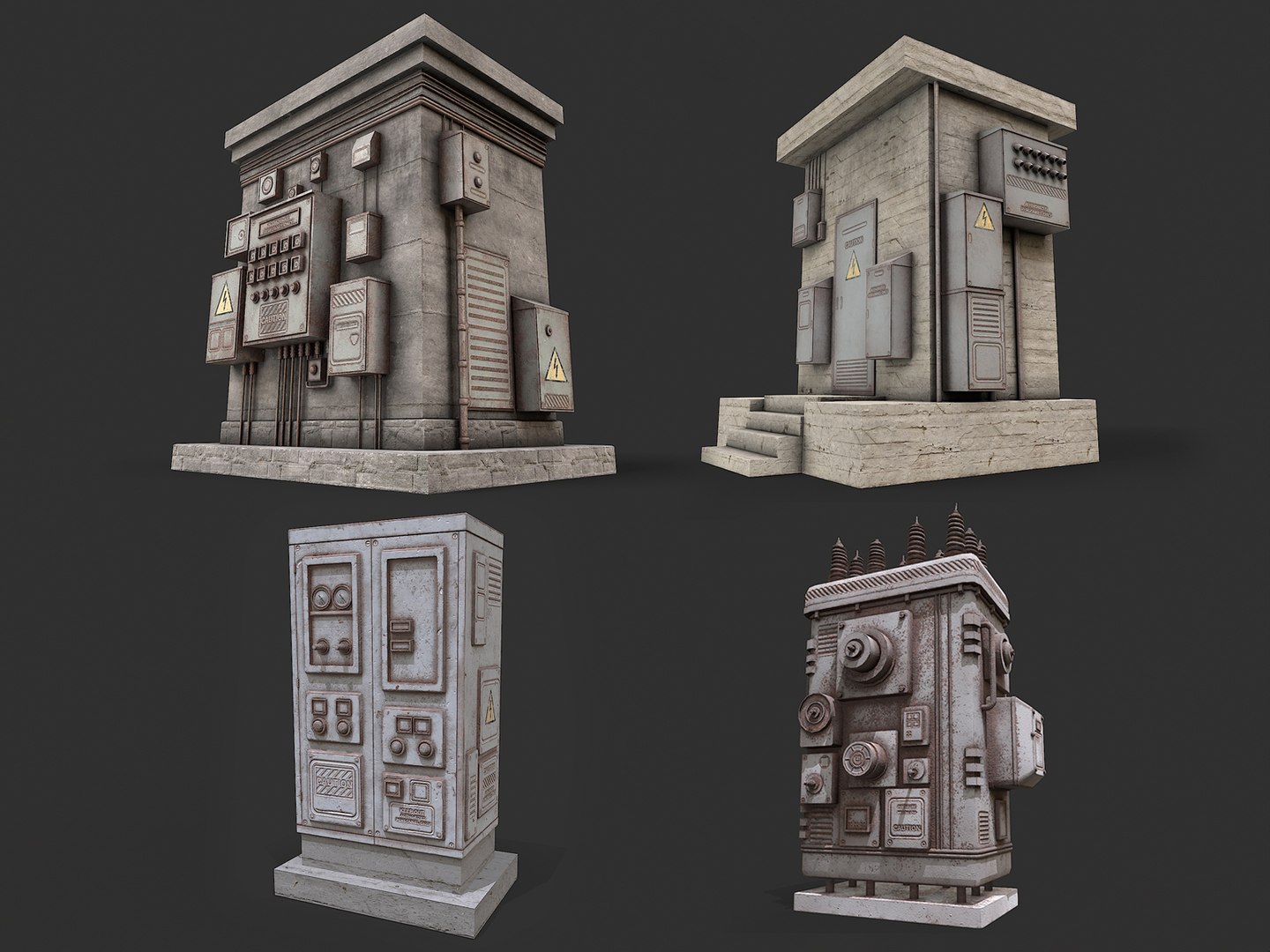 3D Electrical Transformer Collection - TurboSquid 2433195