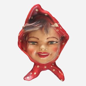 3D porcelain woman face