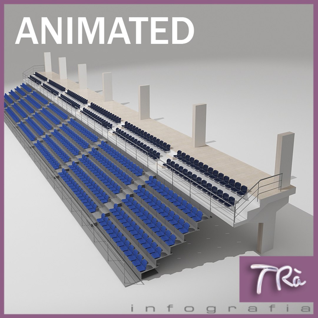 Retractable Bleachers 3d Model
