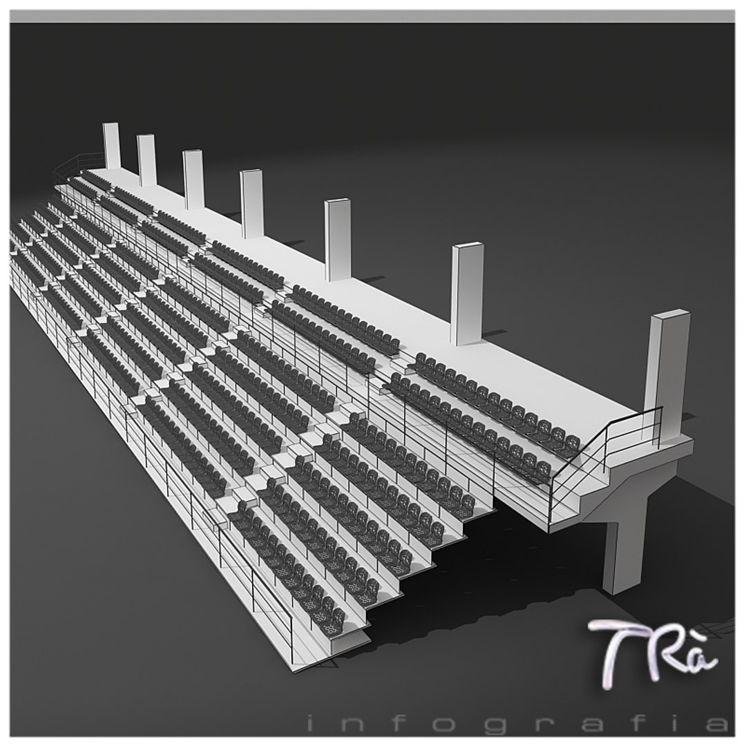 Retractable Bleachers 3d Model