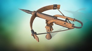 3D Medieval harpoon weapon PBR low-poly game ready model