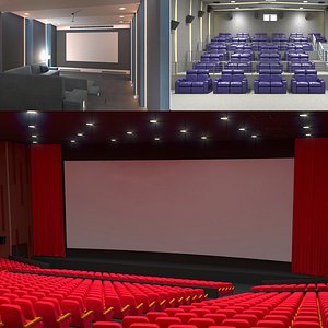 3D Cinema Interiors Collection model