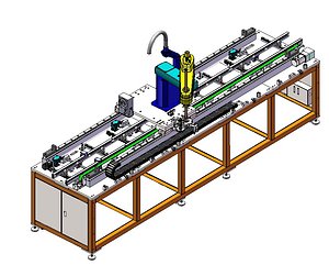 3D Robot Track Linear Guide System 3D CAD Model model